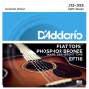 DADDARIO EFT 16 Akustik Tel Set Flat Light(.012) Zımparalı