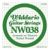 DADDARIO NW038 Elektro Akustik Tel Nickel Wound(Kalın Mi)