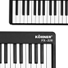 KÖHNER FX-220 BK Katlanabilir, Taşınabilir, Şarjlı Dijital Piyano (Dinamik Klavyeli, Tuş Hassasiyetli 88 Tuş) Siyah renk