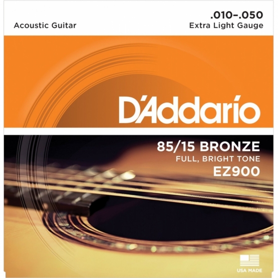 DADDARIO EZ 900 Akustik Tel Set Extra Light (.010) Daddario EZ900 - Extra Light - Akustik gitar teli 010
