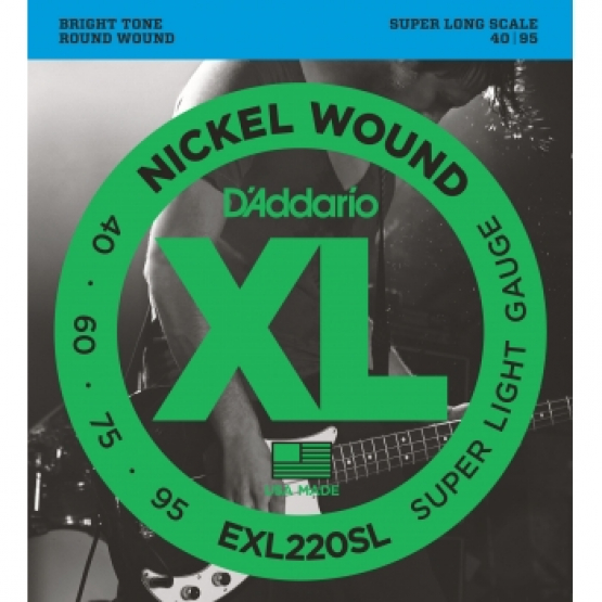 DADDARIO EXL 220 SL BAS GİTAR TEL SETİ, XL, 40-95, SUPER LONG SCALE, N