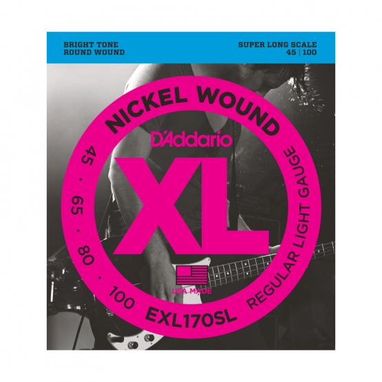 DADDARIO EXL 170 SL BAS GİTAR TEL SETİ , XL, 45-100, SUPER LONG SCALE,