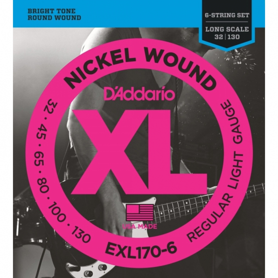 DADDARIO EXL 170-6 BAS GİTAR TEL SETİ , 6 TELLİ, XL, 32-130, LONG SCA