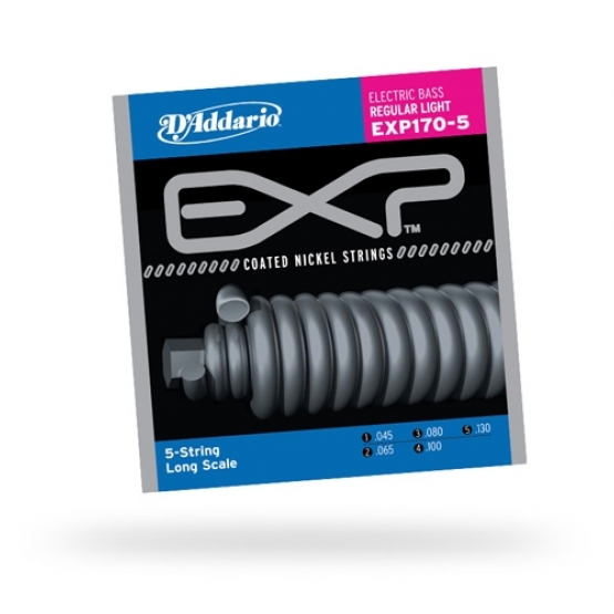 DADDARIO EXP 170-5 BAS GİTAR TEL SETİ, 5 TELLİ, 45-130, COATED NICKEL