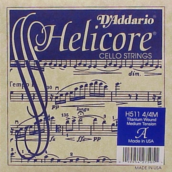 DADDARIO CELLO TEK TEL, HELICORE, A-LA, LONG SCALE, MEDIUM