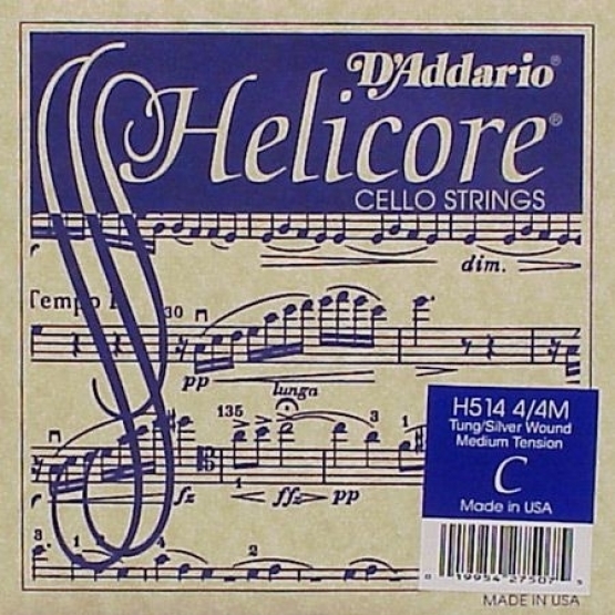 DADDARIO CELLO TEK TEL, HELICORE, C-DO, LONG SCALE, MEDIUM