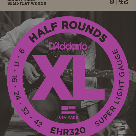 DADDARIO ELEKTRO GİTAR TEL SETİ, XL, HALF ROUNDS, SUPER LIG