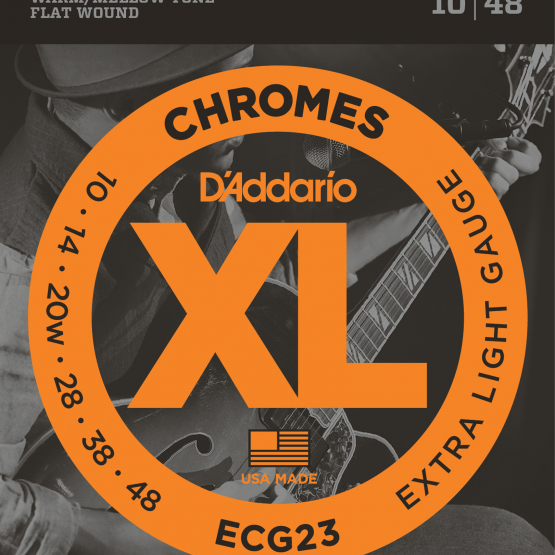 DADDARIO ECG 23 ELEKTRO GİTAR TEL SETİ, CHROMES, JAZZ LIGHT GAUGE