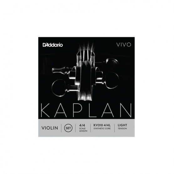 DADDARIO KV310L KEMAN TEL SETİ, KAPLAN VIVO, 4/4 SCALE, LIGHT TENSION, SYNTETHIC CORE