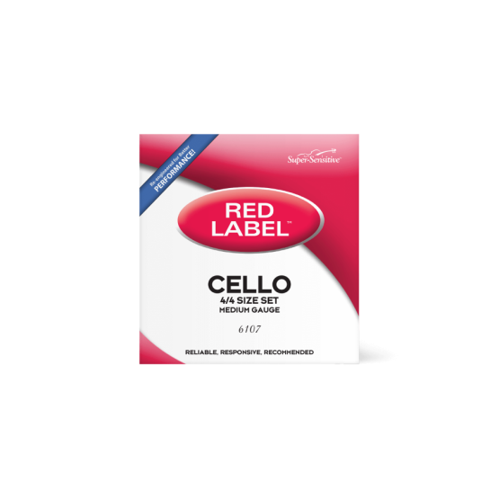 DADDARIO 6107 CELLO TEL SETİ, RED LABEL, 4/4, MEDIUM TENSION