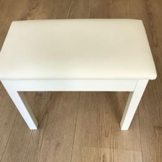 CREMONIA PTCWH 50 CM PİYANO TABURESİ, BEYAZ, SANDIKLI